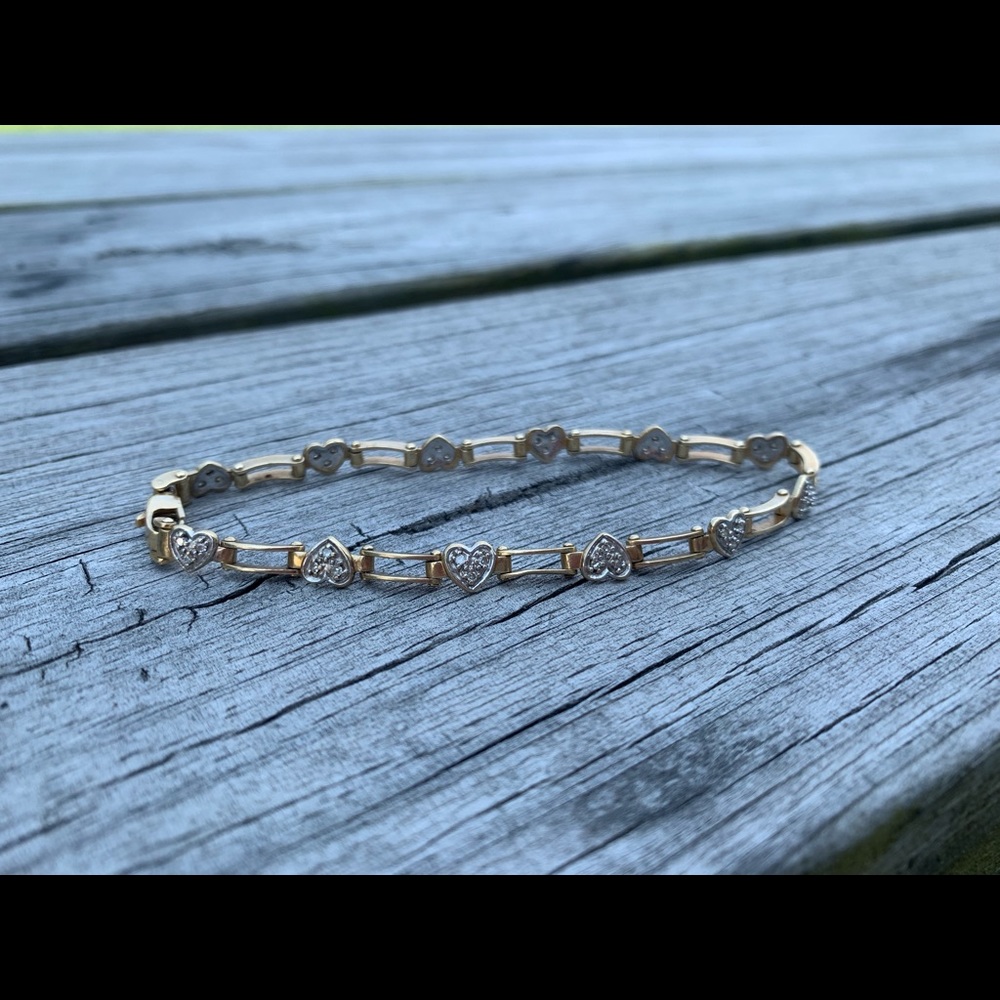 10k gold and diamond bracelet